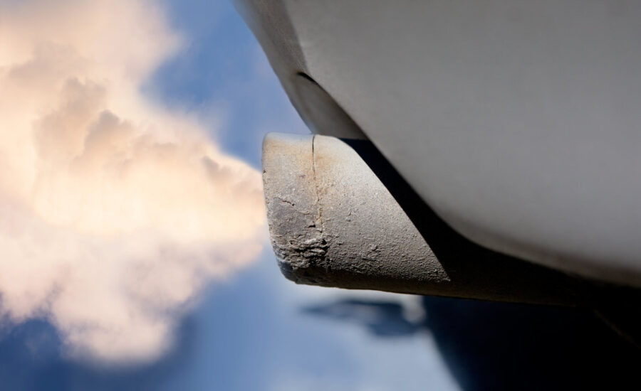 A Smoking Car Exhaust