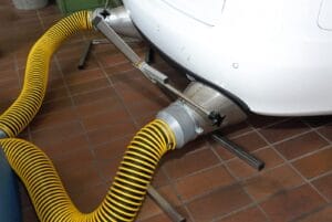 Exhaust Gas Testing on a vehicle