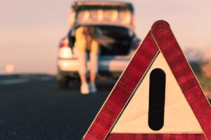 Car breakdown on the highway