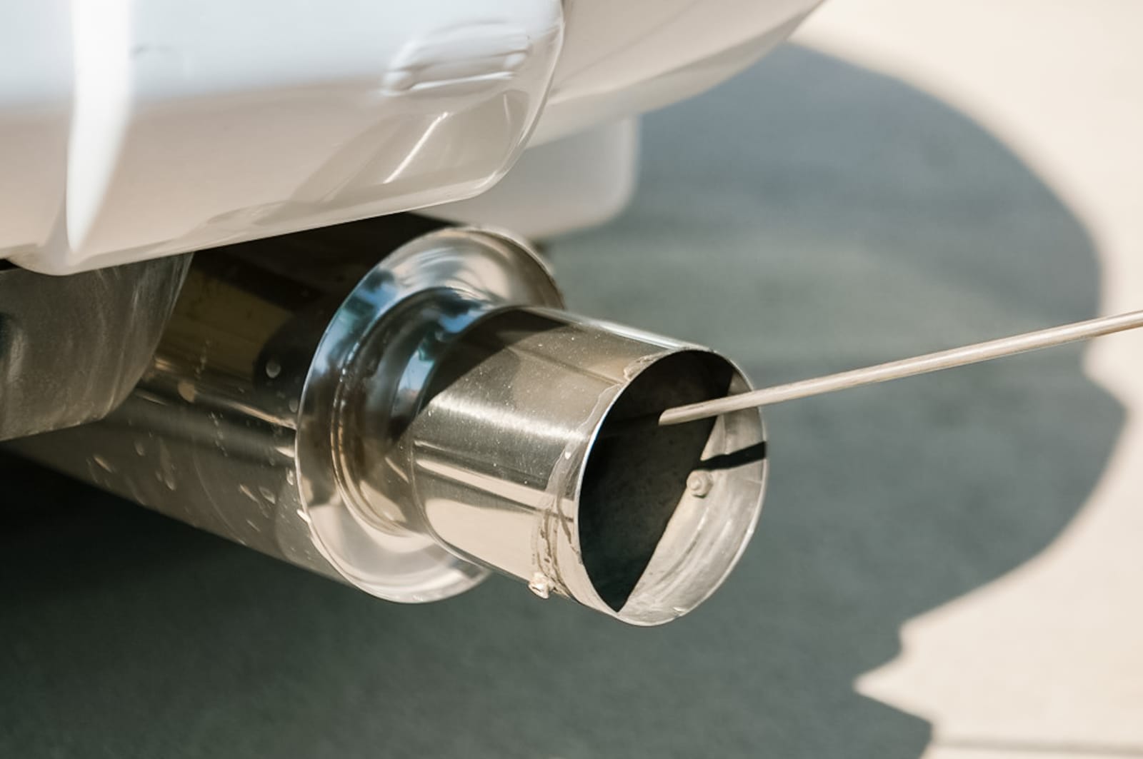 Modified car muffler, test and check exhaust pipe