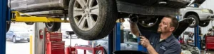 Oil Filter Being Changed on an F-150 Truck Oil filter being changed on an F-150 Truck