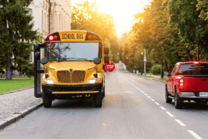 Back to School - School Bus picking up children