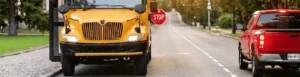 Back to School - School Bus Picking Up Children Back to School - School Bus picking up children