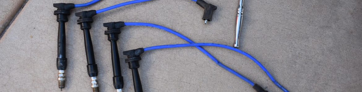 Spark Plugs and Blue Plug Wires