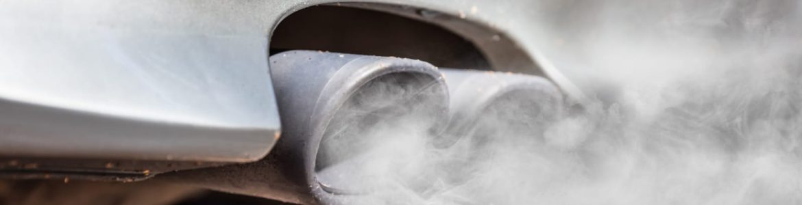 Exhaust smoke from a dual exhaust vehicle