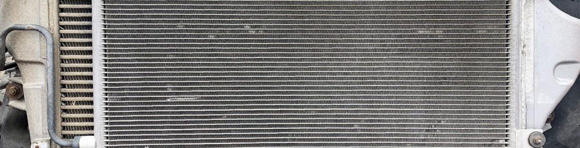 Scrap Metal Used Car Radiators in a Scrap Yard Used Car Radiator for Recycling in a Car Dump